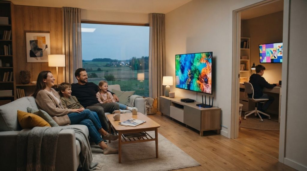 Kaip žiūrėti „Dnet“ TV per kelis televizorius: įranga ir žingsniai
