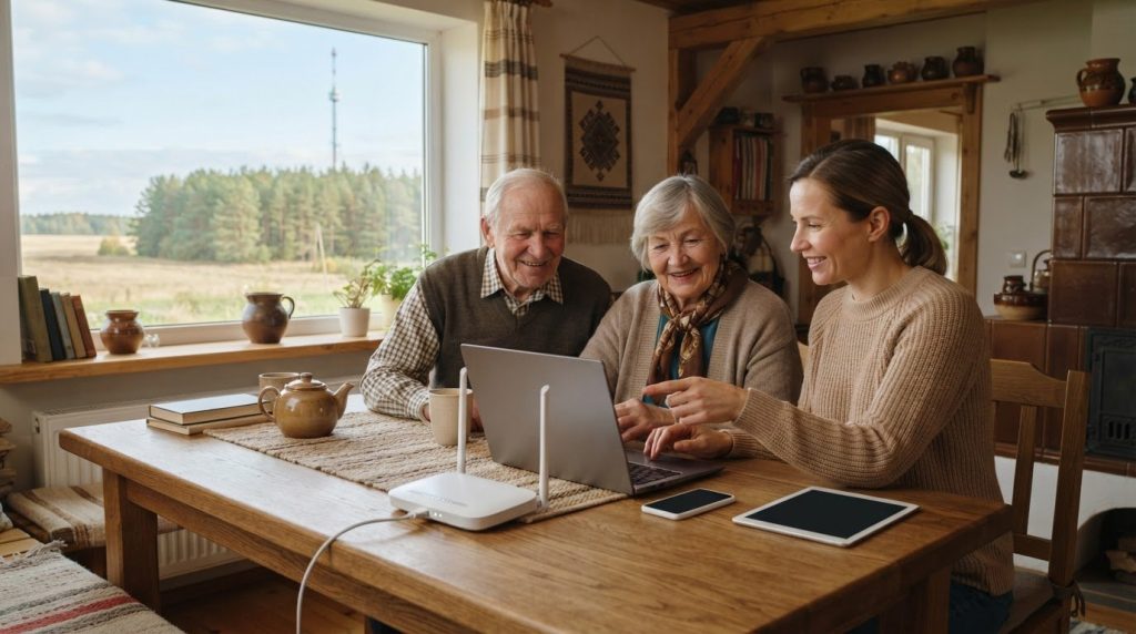 Kaip išrinkti internetą tėvams, gyvenantiems kaime Alytaus rajone?